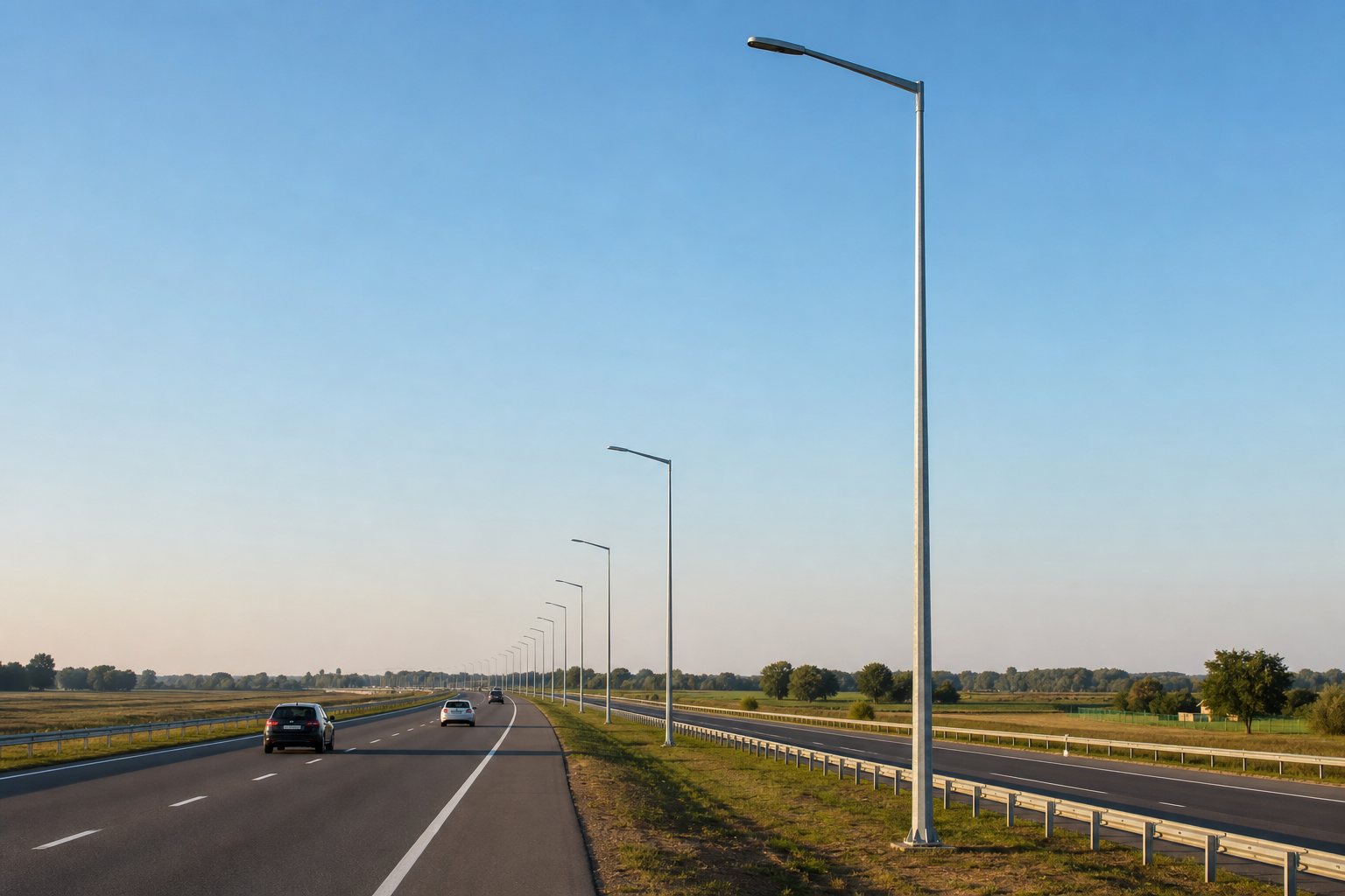 12m Heavy-Duty Galvanized Street Light Pole for Highways