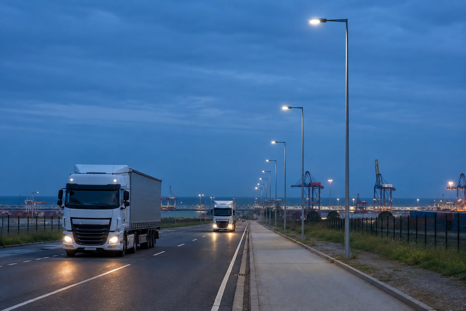 Port Access Road Lighting for Coastal Environments: Design and RFQ Guide