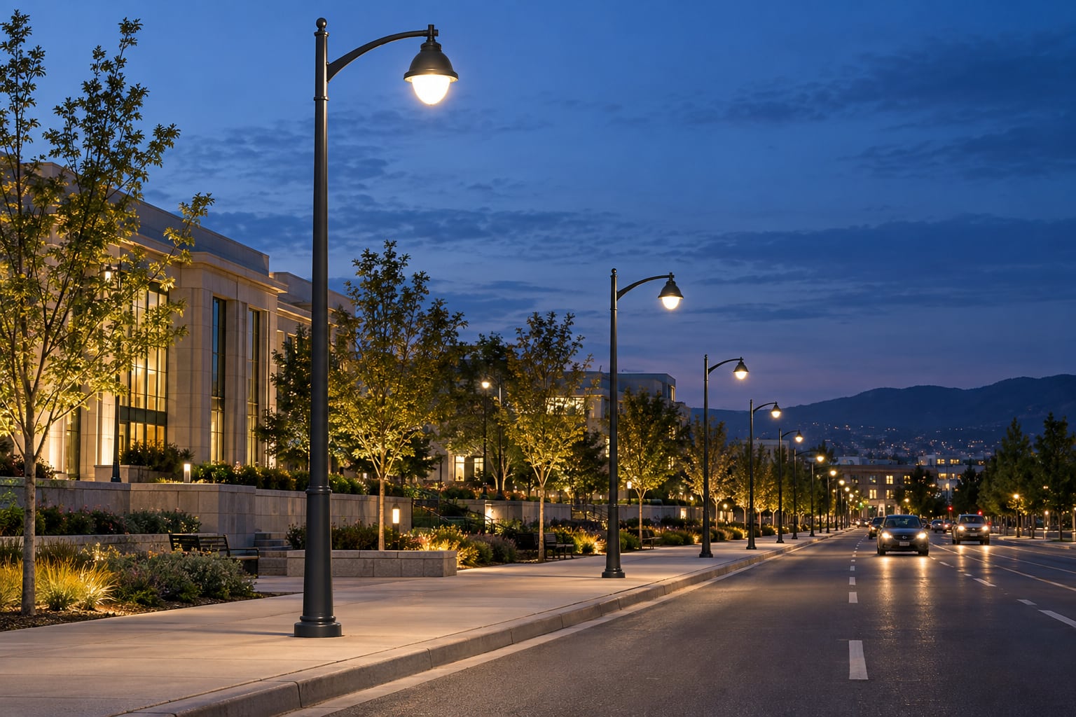 Decorative Galvanized Steel Street Light Pole for Streets and Public Spaces